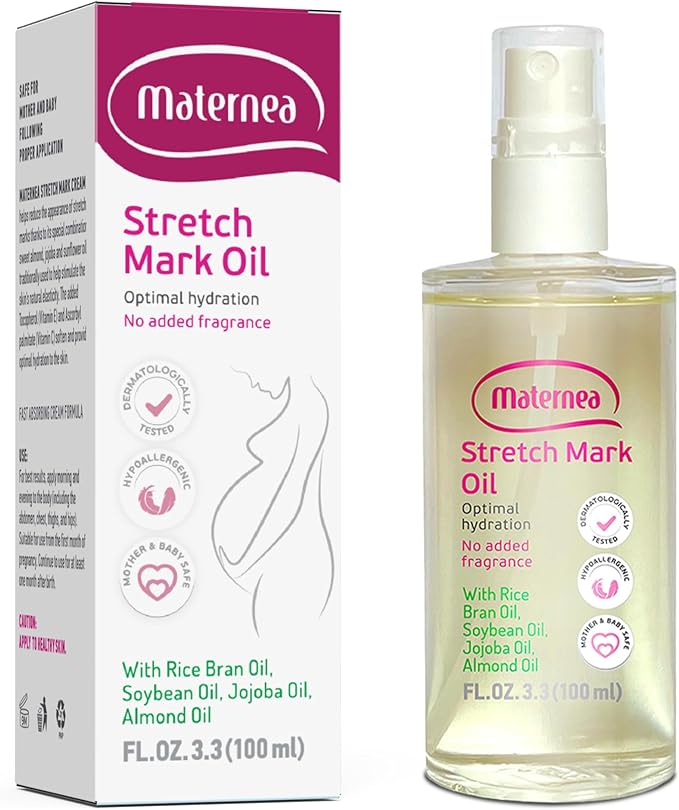 Stretch Mark Oil - Provides Optimal Skin Hydration and Nourishment, 3.3 FL. OZ. (100 ml)-Velvo Beauty