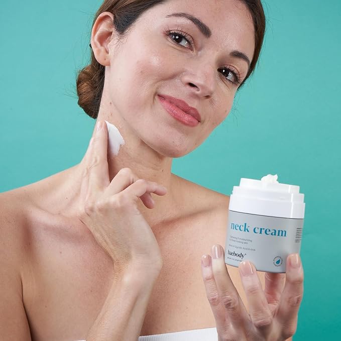 Baebody Firming Neck Cream with AHAs, CoQ10, Glycolic Acid, Green Tea for Sagging Skin, Fine Lines, Wrinkles, 1.7 Fl Oz-Velvo Beauty
