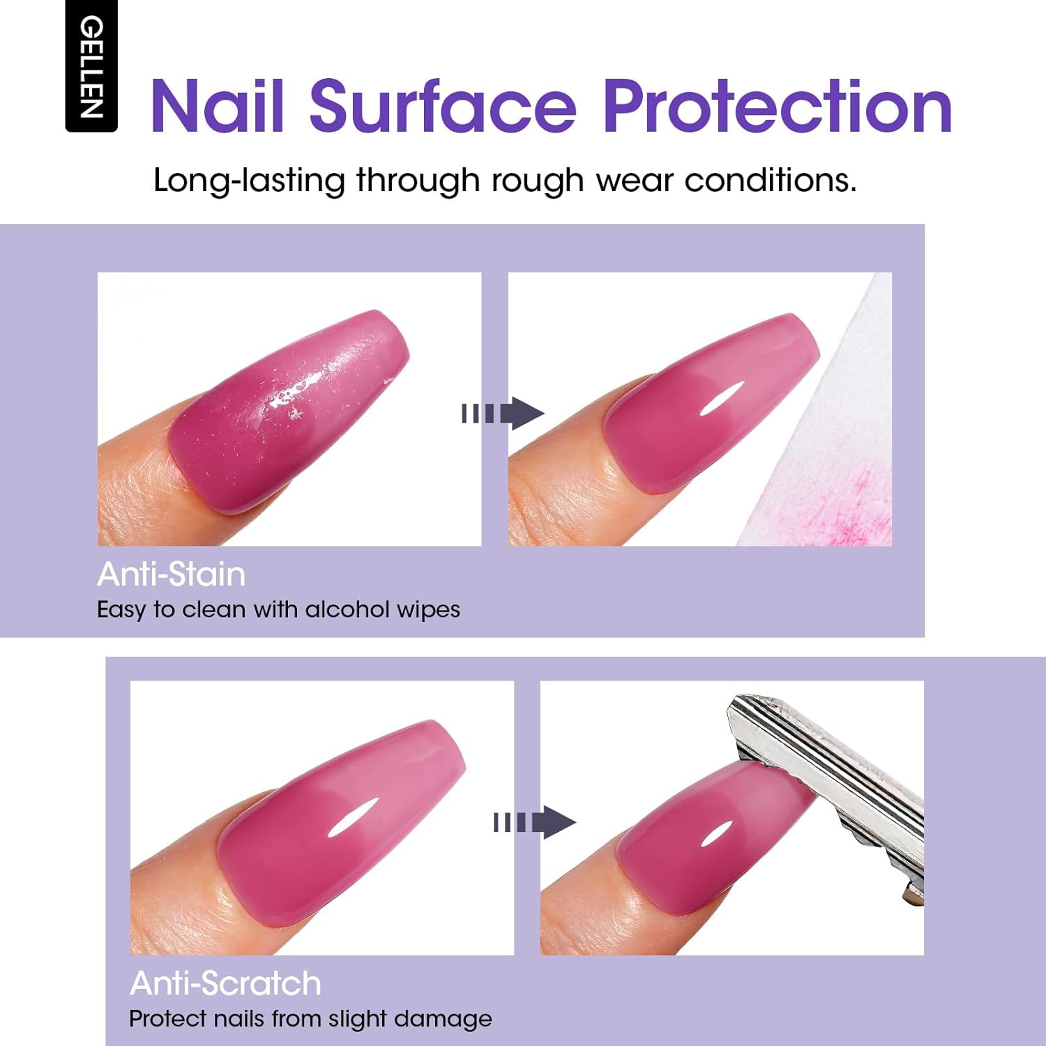 GELLEN Gel Top Coat Nail Polish- 18ml No Wipe Top Coat Gel Polish, High Gloss Shiny Long Lasting, Soak Off Nail Lamp for Home DIY and Nail Salon-Velvo Beauty