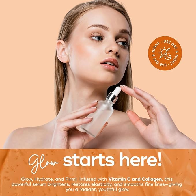 Serum & Face Mask Set, Vitamin C & Collagen & Hyaluronic Acid Value Set - Anti-Aging, Hydrating - Clean Beauty Ingredients, Cruelty-Free Korean Skin Care - Set of 3-Velvo Beauty