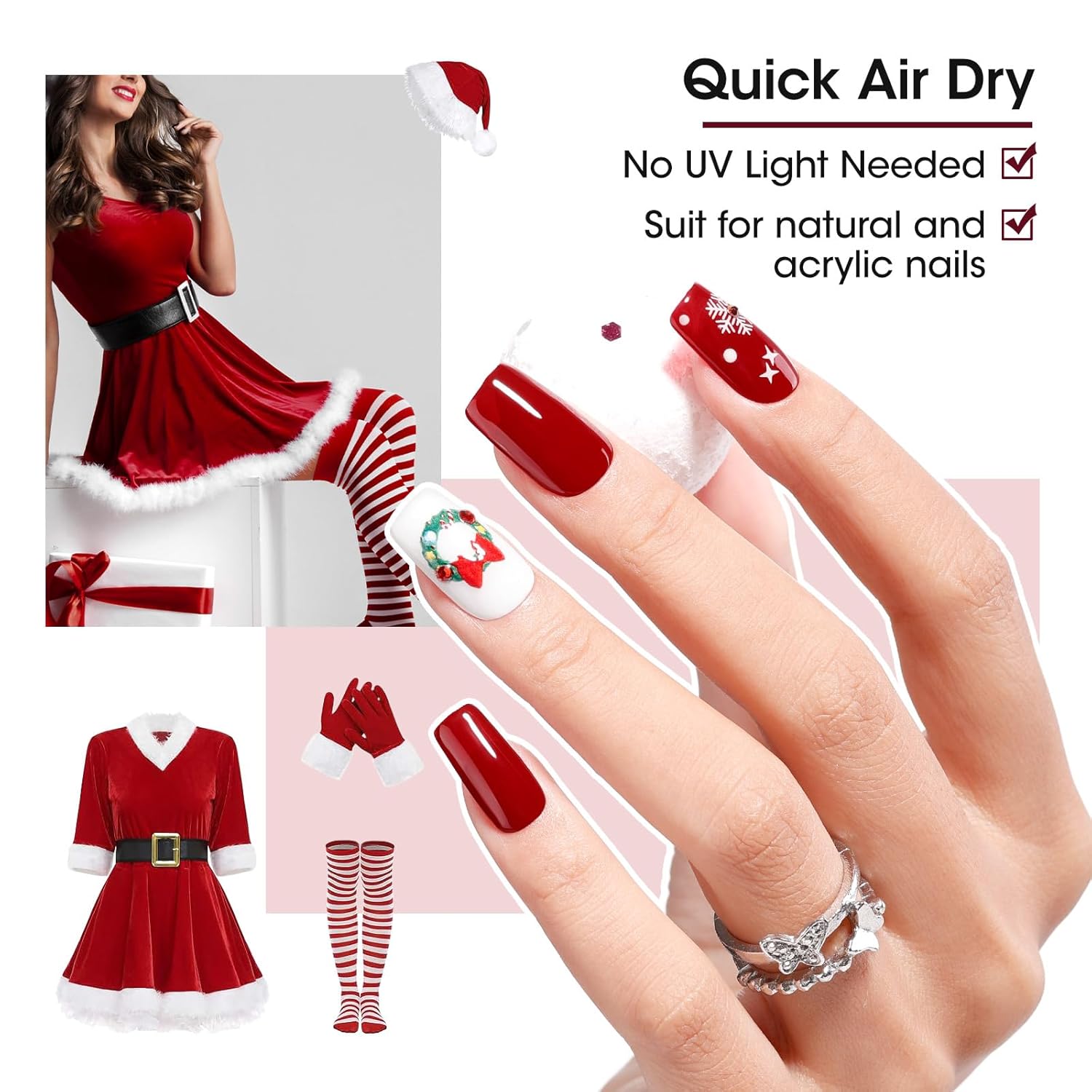 GELLEN 12 Colors Nail Polish Set, Fall Winter Trendy Air Dry Regular Nail Polish for Women Fingernail Toe Nails, Not UV Gel, Hema Free, Non-toxic, Black White Gray Nude Red Brown Gold Silver Set-Velvo Beauty