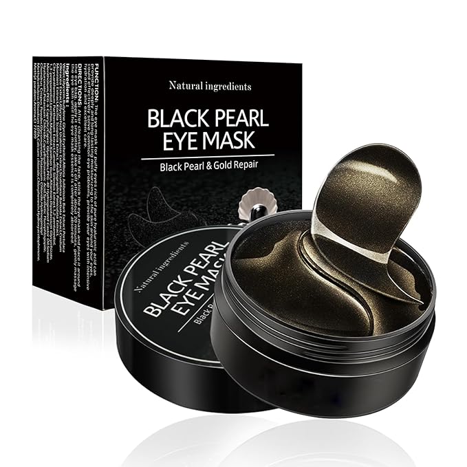 Under Eye Patches for Puffy Eyes: 60PCS Collagen Eye Gels Pads - Black Pearl Under Eye Mask - Reduce Dark Circles & Bags - Skin Eye Care Products-Velvo Beauty