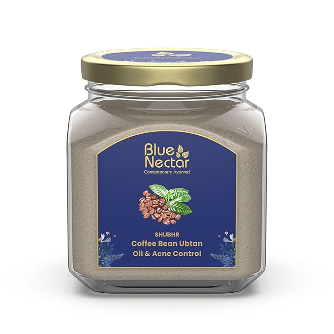 Blue Nectar Coffee Bean Natural Cleanser, 3-in-1 Cleanser, Face Scrub & Face Pack for Skin Repairing & De tan Removal, 100% Natural with Multani Mitti Powder (3.52 Oz11 Herbs)-Velvo Beauty
