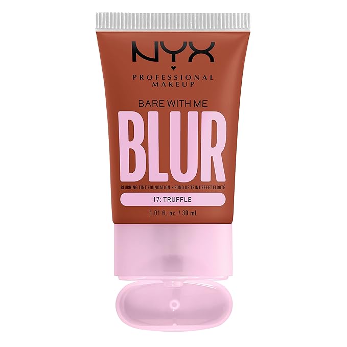NYX PROFESSIONAL MAKEUP Bare With Me Blur Skin Tint Foundation Make Up with Matcha, Glycerin & Niacinamide - Truffle-Velvo Beauty