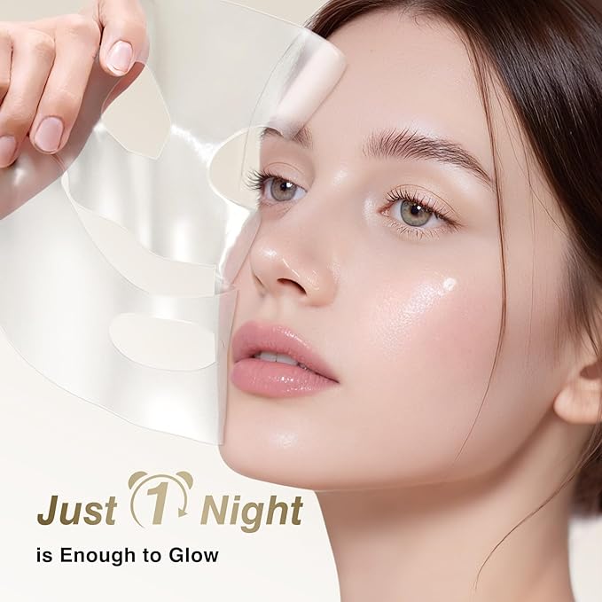 ISTON 6 Pack Bio-Collagen Real Deep Anti Wrinkle Lifting Mask,Overnight Hydrating Face Mask for All Skin Types -Pore Minimizing,Elasticity Enhancing,Firming,Moisturizing-Velvo Beauty