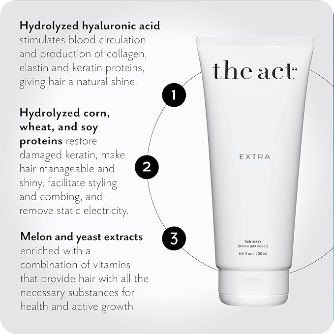 Extra Nourishing Hair Mask with Argan Oil, Coconut Oil, Hyaluronic Acid - Intense Hydration, Repair for All Hair Types - Ideal for Curly and Damaged Hair - 6.8 Fl oz-Velvo Beauty