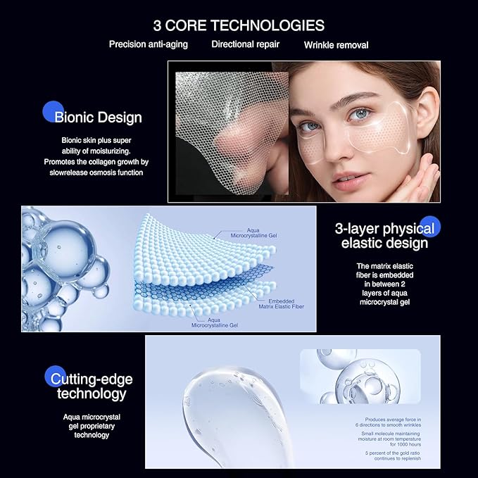 Under Eye Mask Wrinkle Patches, Under Eye Mask Amino Acid & Collagen,Eye Masks for Dark Circles and Puffiness,Eye Wrinkle Pads & Patches-Velvo Beauty