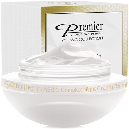 Premier Dead Sea Classic Night Cream, Age defying, nourishing, Moisturized skin with vitamins E and A 2.4fl.oz-Velvo Beauty