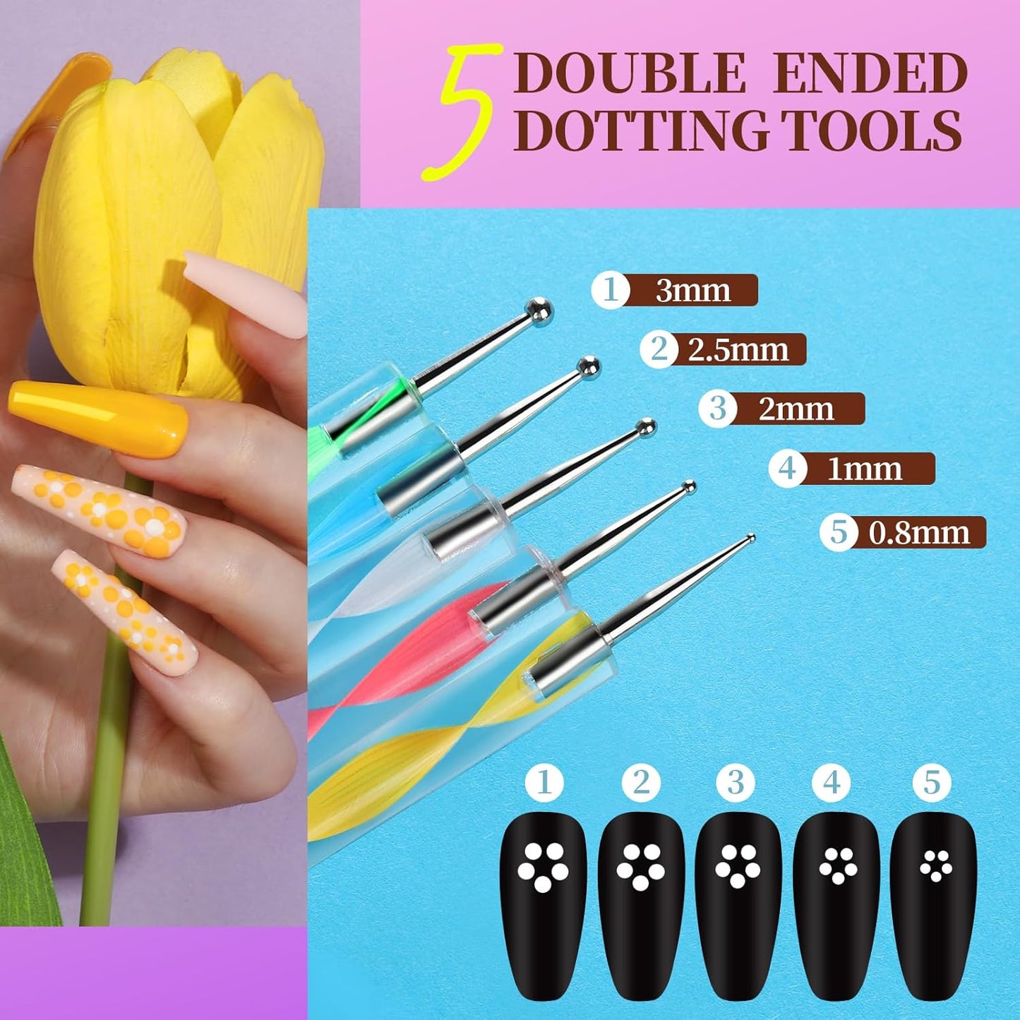 Teenitor Nail Art Kit, Nail Design Kit, Nail Art Tools with Nail Art Brushes Set, Nail Dotting Tools, Nail Rhinestones, Nail Stickers, Nail Art Tapes, Nail Art Foil-Velvo Beauty