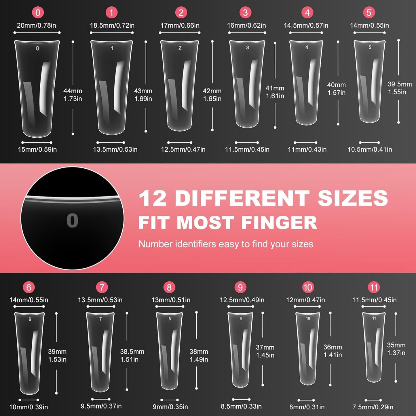 Ranrose Duck Nail Tips - 120pcs Extra Long Duck Feet Style Full Cover False Nail 12 sizes XXL Clear Press on Nail for Acrylic Nails Professional Y2K Nail Salon-Velvo Beauty