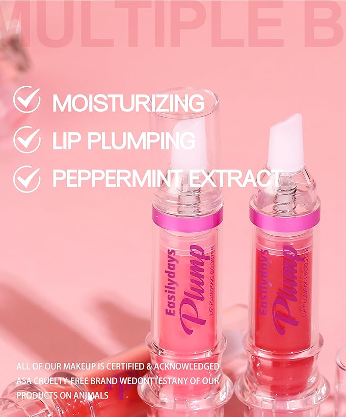 Lip Gloss Plumper Glossy Lip Lipstick, Lifter Gloss, Hydrating, Volumizes, High-Shine, Lip Plumping Lip Glass Mirror Lip Glaze Lip Makeup, Plump And Pout Lip Plumper for Women Girls-Velvo Beauty