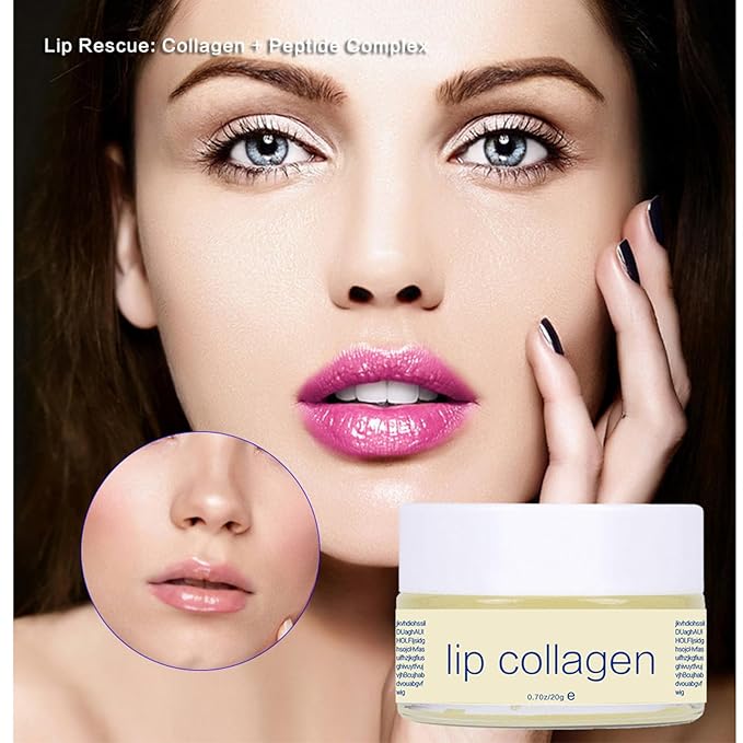 Lip Collagen Plumper Moisturizing Lip Repairing Sleeping Mask with Squalane Fade Lip Lines Hydrating Lip Treatment for Remove Dead Skin Beauty Care-Velvo Beauty