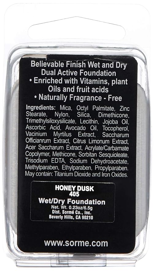 Sorme' Treatment Cosmetics Believable Finish Dual Active Foundation Refill, Honey Dusk-Velvo Beauty