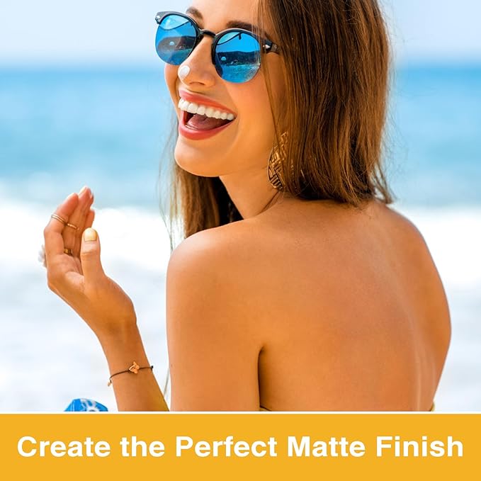 Mineral Sunscreen Setting Powder, SPF 50, Translucent Mineral Brush Powder, Long-Lasting Lightweight Breathable, Natural Matte Finish, Oil Control for All Skin Types-Velvo Beauty