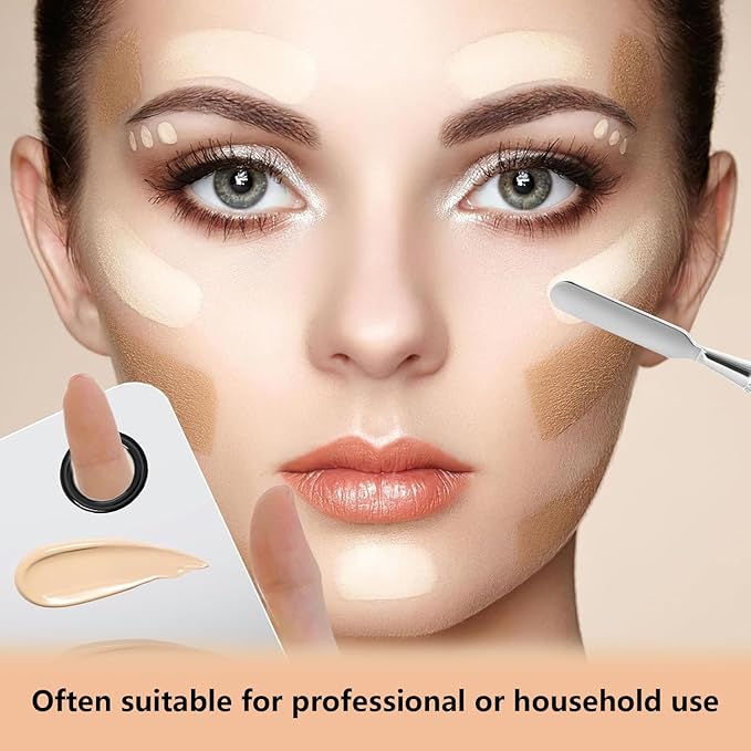 2 Pcs Professional Cream and Lip Makeup Mixing Palette with Spatula Foundation and Lip Palette Set for Travel-Velvo Beauty