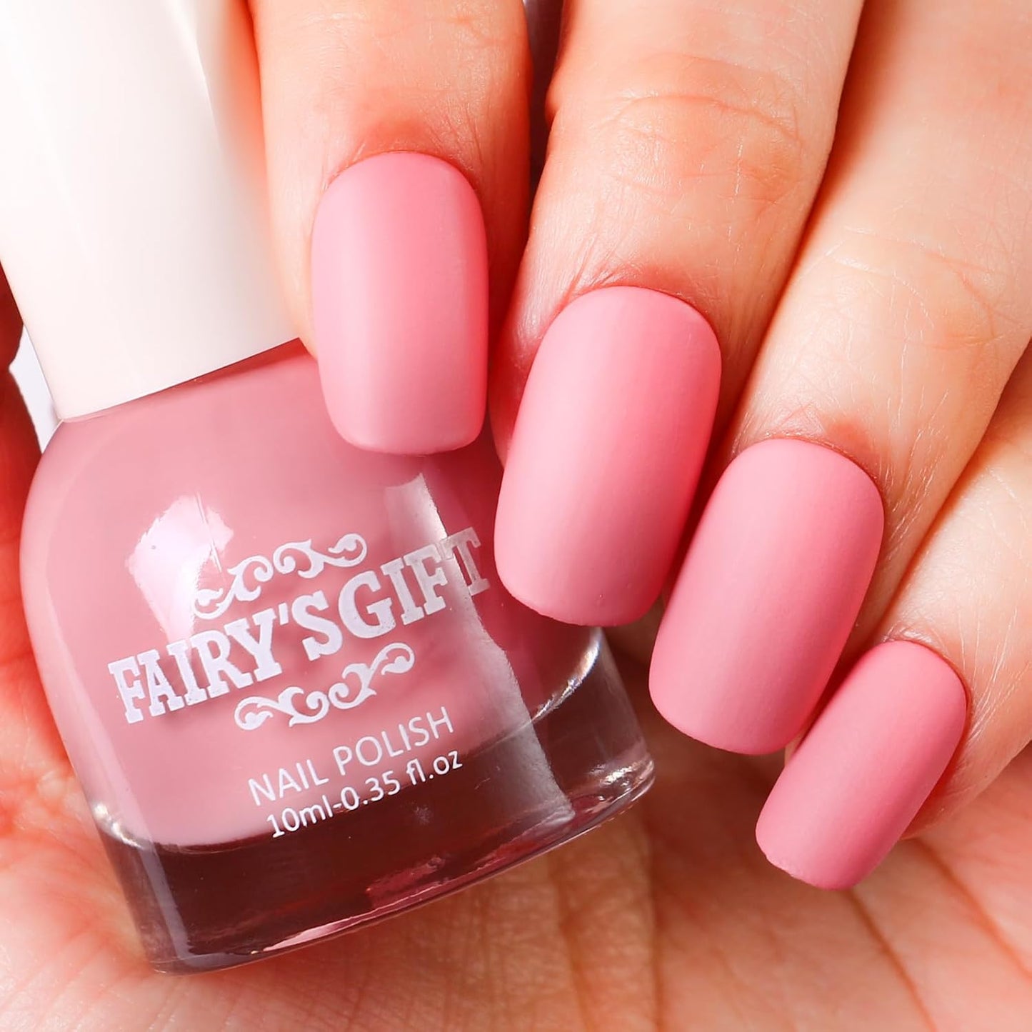 Matte Nail Polish Air Dry Nail Lacquer for Nail Art Varnish, Mist Effect Matte Finish Velvet Nail Polish, 0.35 fl oz (Soft Pink-15, 10 ML)-Velvo Beauty