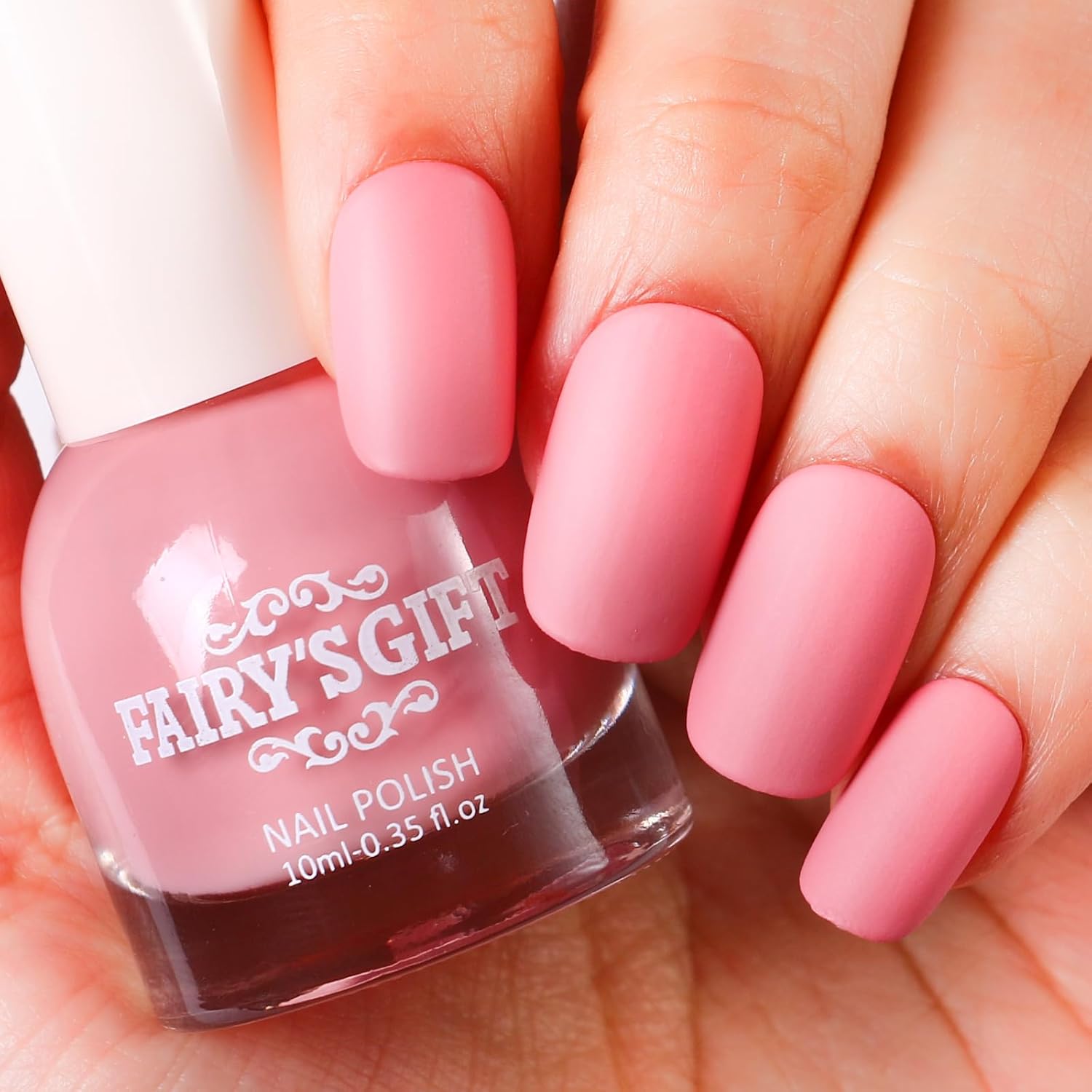 Matte Nail Polish Air Dry Nail Lacquer for Nail Art Varnish, Mist Effect Matte Finish Velvet Nail Polish, 0.35 fl oz (Soft Pink-15, 10 ML)-Velvo Beauty