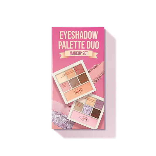 AMTS Eyeshadow Off Sienna & Misty Lavender Palettes Set, Valentine's gifts for teen girls, women | Matte Shimmer Metallic, Long Lasting-Velvo Beauty