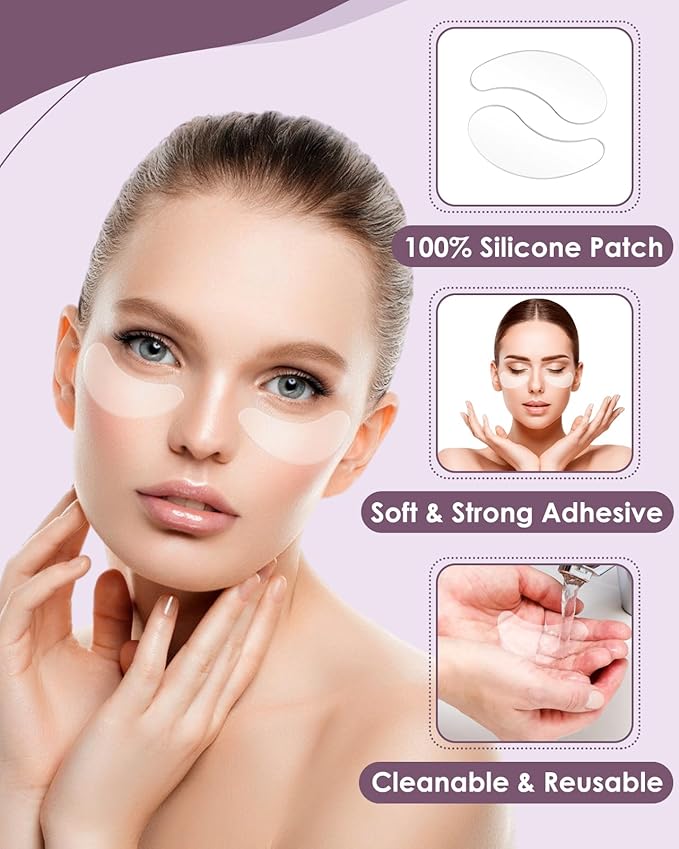 Reusable Anti-Wrinkle Patches Set, Reusable Silicone Patches Set, Forehead, Undereye and Smile Lines Repair-Velvo Beauty