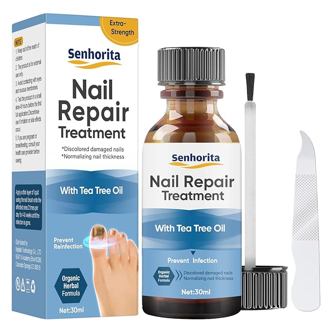 Toenail Repair Treatment, Extra Strength Nail Repair Liquid with Natural Tea Tree Oil Extract, Toenail Repair Solution for Thickened and Ingrow Nails-Velvo Beauty