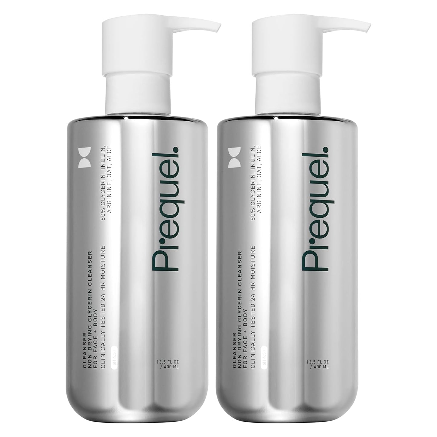 Skin Gleanser, Moisturizing Glycerin Face Wash, Professional Strength Face Cleanser for Women, Unscented Sensitive and Dry Skin Face Wash Pump Bottles - 6.75 fluid ounce (Pack of 2)-Velvo Beauty