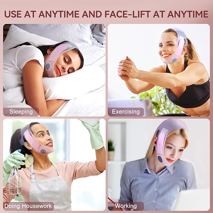 V-Line Mask Chin Up Mask V Shaped Face Mask Chin strap, Soft Silicone Chin Strap V Line Lifting Mask for Women,Jaw Exerciser-Velvo Beauty