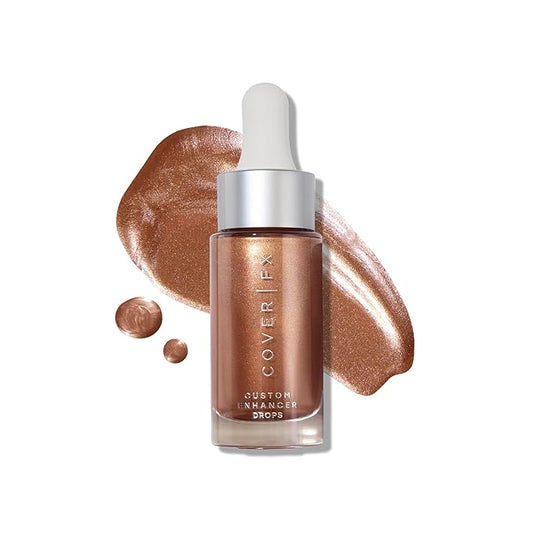 COVER FX Custom Enhancer Drops - Candlelight: Classic Bronze Finish - 15mL - Radiant Glow - Liquid Highlighter-Velvo Beauty