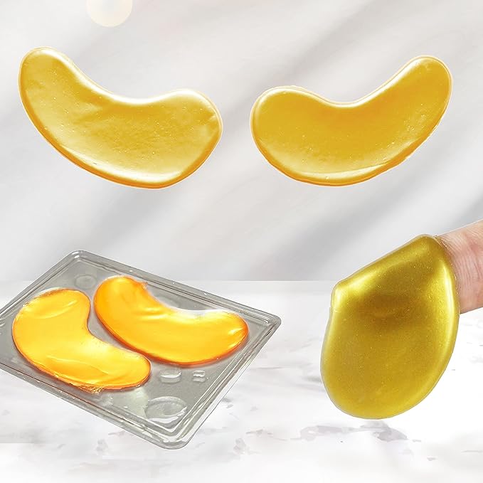 Under Eye Anti-Aging Eye Mask Collagen Patch Treatment for Minimizing Wrinkles, Puffy Eyes, Eye Bags, Dark Circles, Fine Lines Under the Eye, Looking Less Tired, Revitalizing, Moisturizing and Refreshing Your Skin 12 Pairs (Gold)-Velvo Beauty