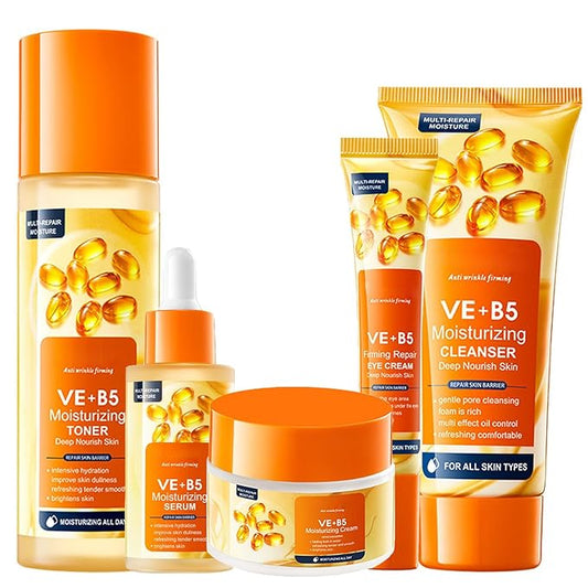 Vitamin B5 face routine set for women - women's skin care set - facial care set - Promote skin metabolism, moisturize, reduce oil, repair skin-Velvo Beauty