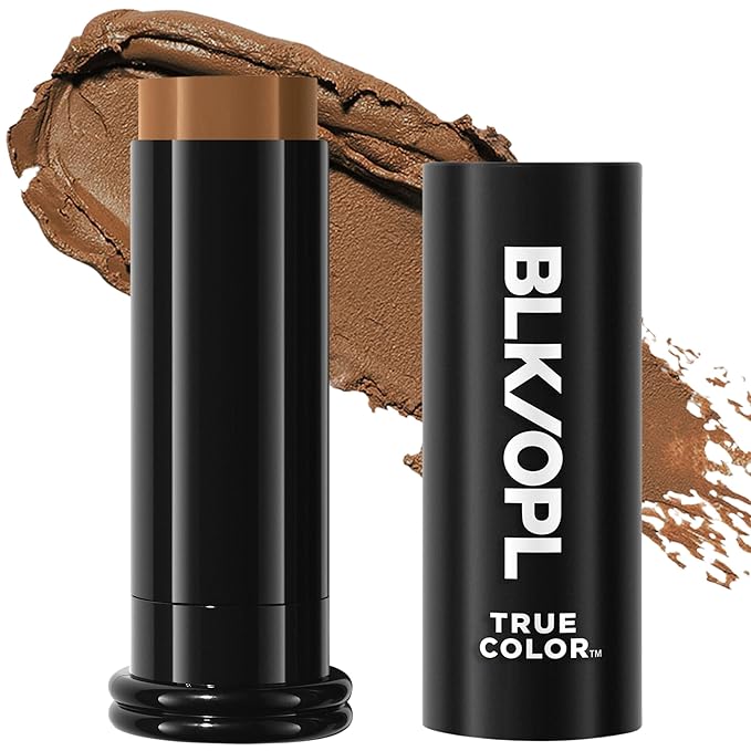 BLK/OPL Skin Perfecting Foundation Stick, SPF 15 Buildable & Blendable Face Foundation Makeup with Matte Finish - Full Coverage, Color Correcting & Sculpting - Hypoallergenic (Amber)-Velvo Beauty