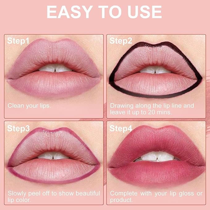 Lip Stain Peel Off - Lip Liner Waterproof, Lip Liner Stain Transfer Proof & Plumping, Moisturizing Non-Stick Cup Matte Finish Stay On All Day, Cocoa Color-Velvo Beauty