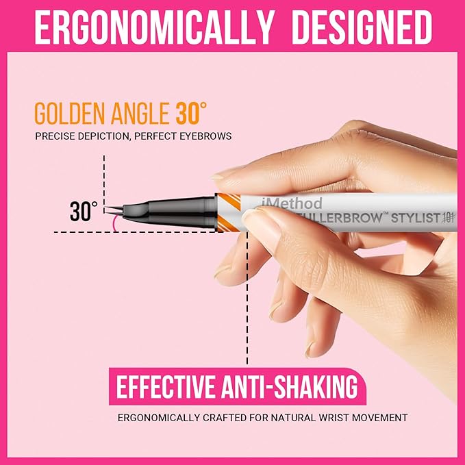 iMethod Curved Eyebrow Pen and Brow Gel Clear - Eyebrow Pencils for Women with Natural Hair Like Strokes, Eyebrow Makeup for All-Day Defined, Waterproof, Smudge-proof, Light Brown-Velvo Beauty