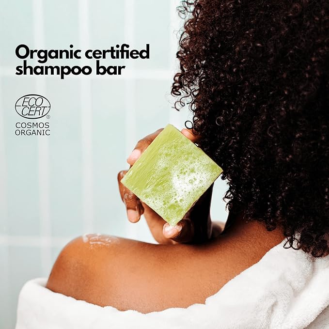 SoapFactory Organic Solid Shampoo Bar for thinning Hair, Hair Soap with Aloe Vera for Men and Women, 100% Natural, Vegan, Handmade, Plastic Free, 3 ounce (Pack of 3)-Velvo Beauty