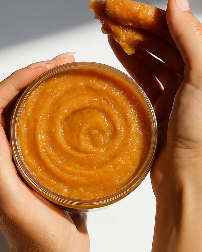 Sweet Almond Rosehip Brine Polish | Exfoliating Blend with Himalayan & Dead Sea Salt, Maple Sugar | Enriched with Magnesium, Omega 3's & Vitamin E | Revitalize Skin, Reduce Inflammation-Velvo Beauty