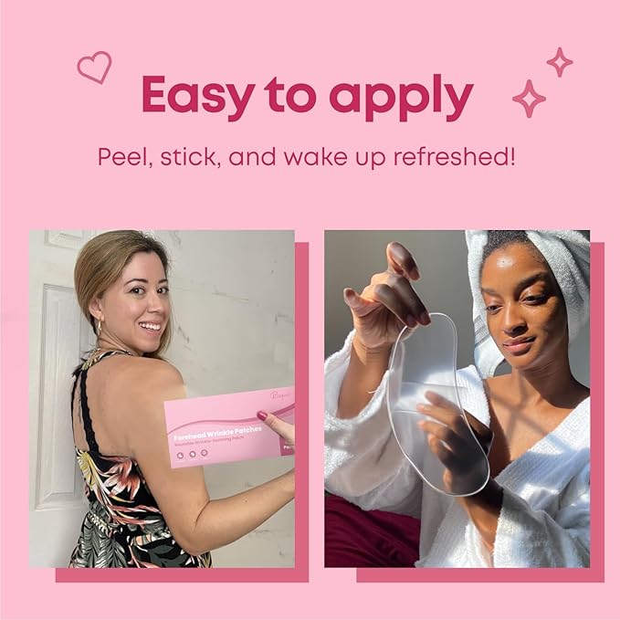 Forehead Wrinkle Patches | Non-Invasive Reusable Skin Care Solution | Fine Lines and Wrinkles Smoothing | Pairs with Eye Patches and Face Tape | Long-Lasting Skin Pads for a Smoother Look | Pack of 2-Velvo Beauty