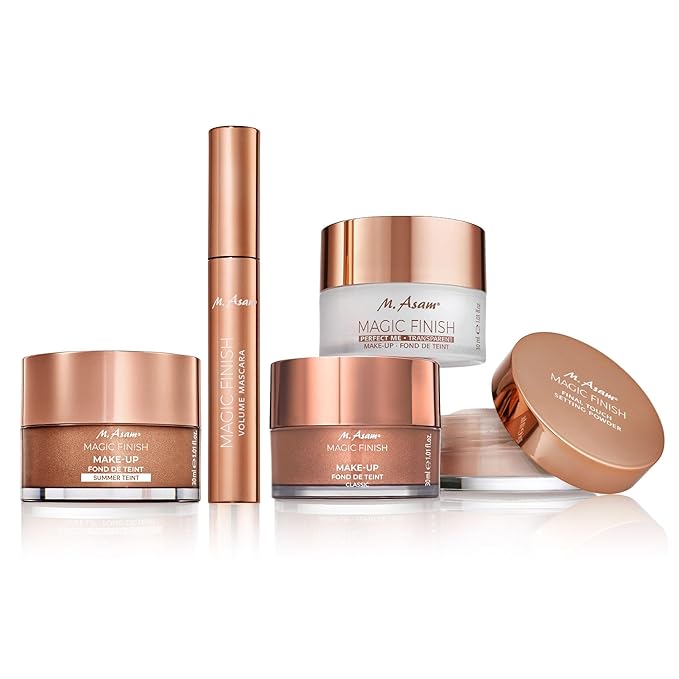 M. Asam MAGIC FINISH Gift Set With XXL Make Up Mousse (1.69 Fl Oz) 4in1 Primer, Foundation, Concealer & Powder + Mascara (0.33 Fl Oz) For XXL Volume & Intense Color With Exclusive Make Up Bag (1pc.)-Velvo Beauty