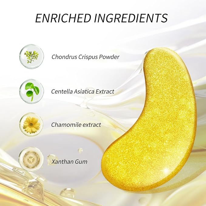 Under Eye Patches (24 Pairs) - Gifts for Women - Golden Under Eye Mask for Dark Circles, Puffiness & Wrinkles, Eye Gels Pads for Refreshing, Revitalizing - Bridesmaid Gifts-Velvo Beauty