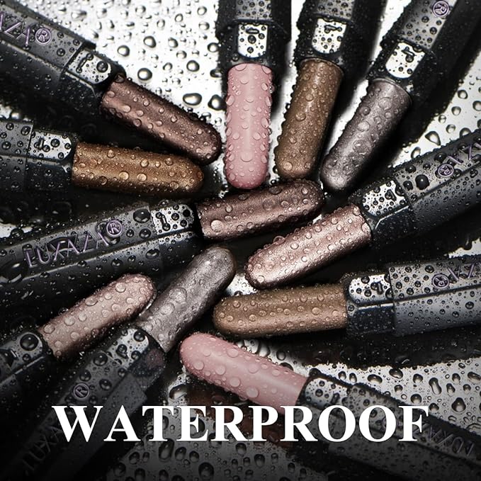 Neutral Eyeshadow Stick Makeup 6PCS Set, Brown Nude Metallic Shimmer Matte Cream Eye Shadow Palette Eyeliner Brightener Pencil Crayon - BROWN CANYON-Velvo Beauty