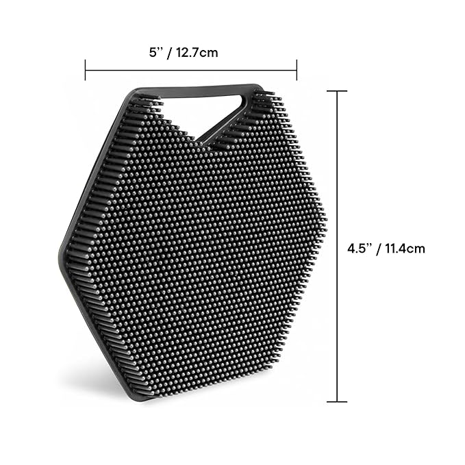 TOOLETRIES Body Scrubber 2.0 – Premium Silicone Scrubber for Cleaning, Exfoliating and Invigorating Your Skin – Extra Long Lather Boosting Bristles with Ergonomic Handle, Long-Lasting & Easy to Clean-Velvo Beauty