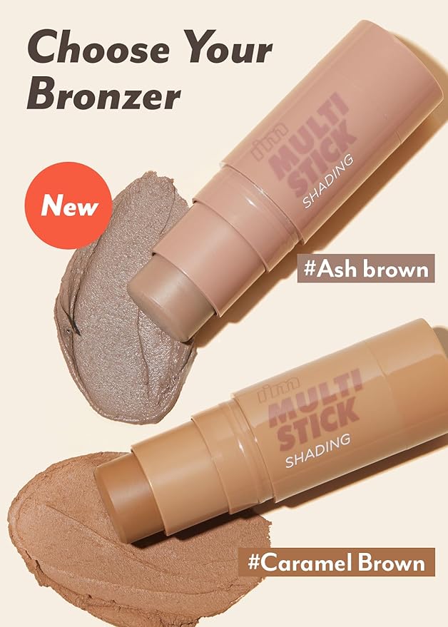 I'm Meme Ash Brown Bronzer for Face - I'm Multi-stick | Effortless Sun-kissed Warmth for Daily Use, Easy Blending Matte Finish, Shading 002 Cool Bronzer, 0.23 Oz-Velvo Beauty