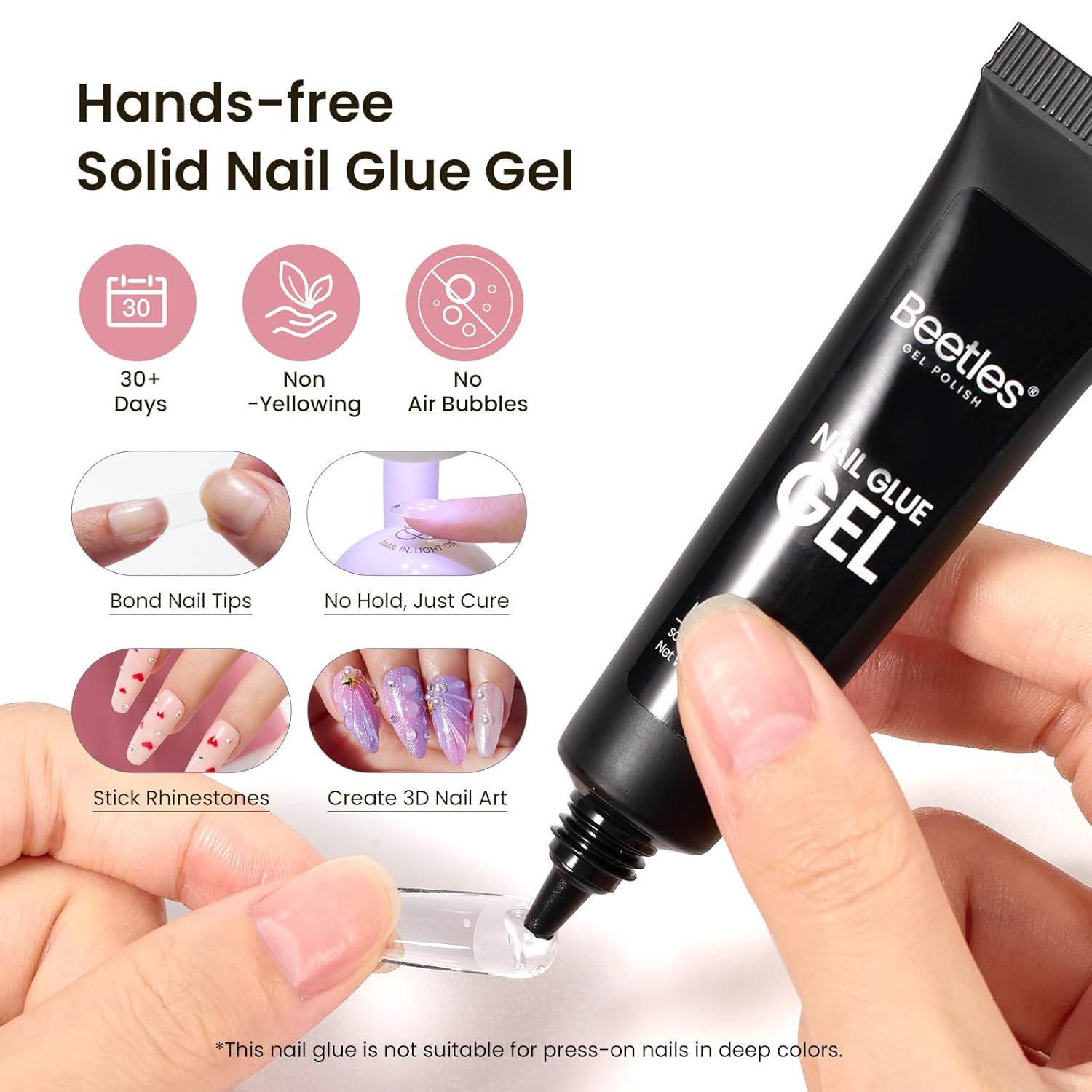 Beetles Gel Nail Kit Medium Coffin with Nail Dehydrator and Primer, 576Pcs Half Matte Etch-X Gel Nail Tips Solid Nail Glue Mini Nail Lamp Acrylic Nail Tips Easy DIY Nail Extension Set Gift for Women-Velvo Beauty