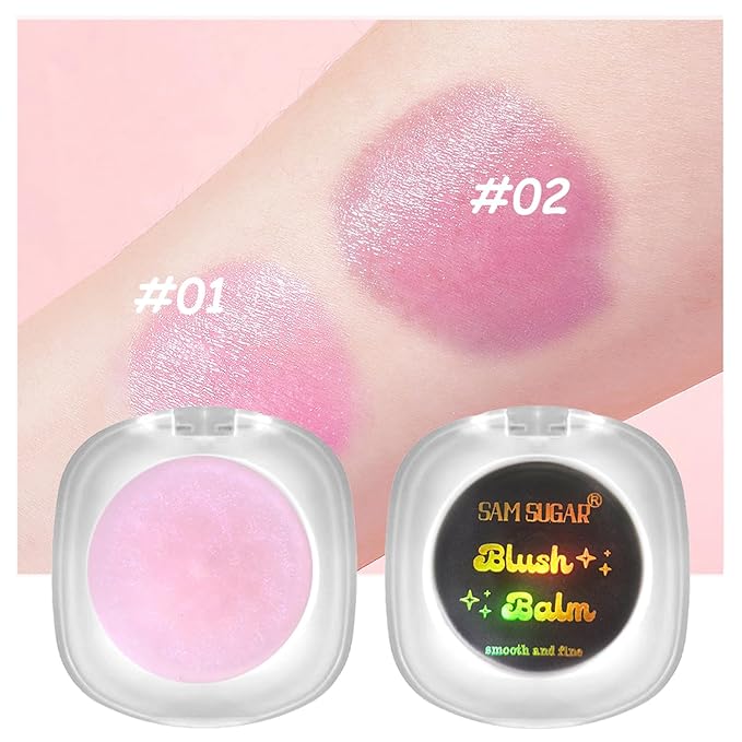 Cream Blush Makeup, Natural Pink/Black Glossy Face Blusher, Color Changing Cream Blush for Cheek and Lip Tint, Blendable Formula, Matte and Dewy Finish Lightweight Blush Makeup (Black, One)-Velvo Beauty