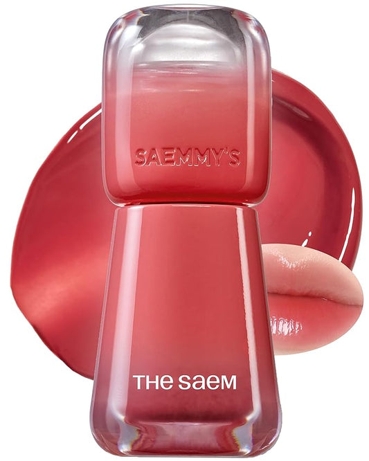 THESAEM Saemmy's Ade Shot Tint - Korean Lip Titnt, Water Gel Lip Stain with Plump Glowy Moisturizing Finish, Buildable Radiant Gloss, Long-Lasting Comfort, 0.1 fl.oz. (05 Rose Hibiscus)-Velvo Beauty