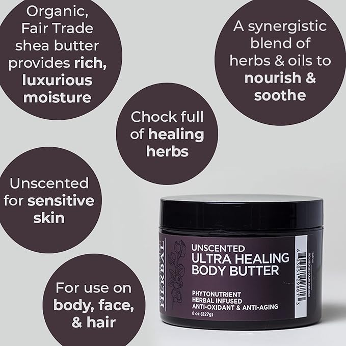 Ora's Amazing Herbal Unscented Moisturizer Travel Set, Touchy Skin Salve, Unscented Body Butter & Body Oil Set, Travel Size, Eczema and Senstivie Skin-Velvo Beauty