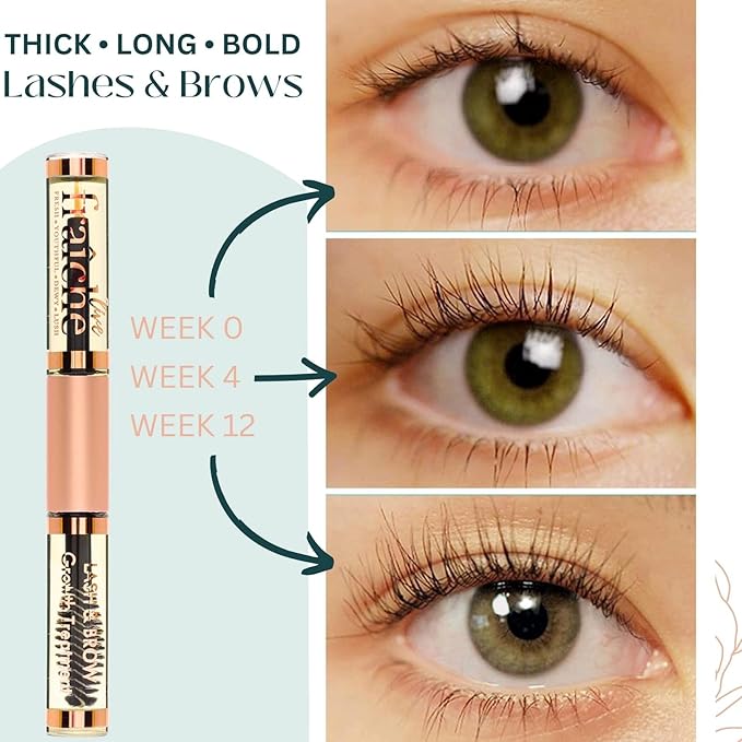 Live Fraiche Organic Castor Oil (4oz) + Filled Mascara Tube, 100% USDA Pure, Cold Pressed, Hexane Free Lash Serum Hair Growth Oil for Eyelashes, Eyebrows, Hair - Brow and Hair Treatment Oil-Velvo Beauty