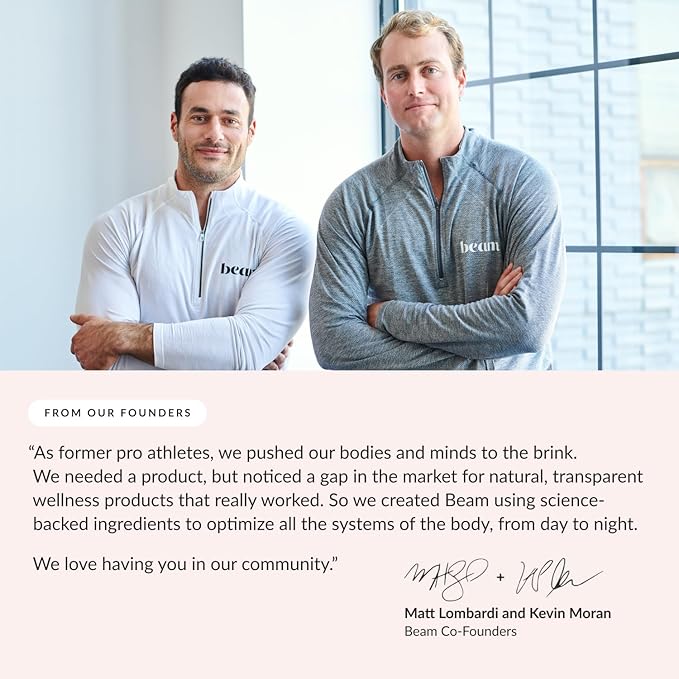 Beam Collagen Powder, Collagen for Women, Collagen with Hyaluronic Acid, Collagen Peptides Type 1 and 3, with Biotin, Grass Fed Bovine, Third-Party Tested, Best for Coffee, Vitamin C, 60 Servings-Velvo Beauty