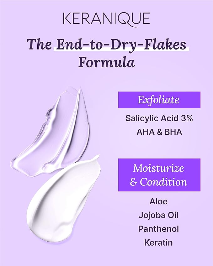 Anti Dandruff Shampoo & Scalp Restoring Conditioner - Gentle for Color-Treated Hair - Best for Thinning Hair & Dry Scalp - Antidandruff Shampoo for Women & Deep Conditioner by Keranique-Velvo Beauty