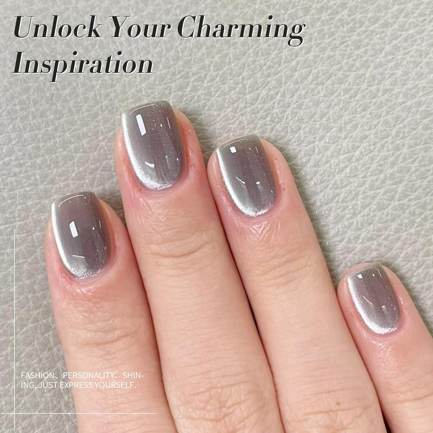 Born Pretty Cat Magnetic Eye Gel Nail Polish, Gray Moonlight Cat Magnetic Gel, Glass Shiny Effect Gray Soak Off Nail Art Salon Manicure Home Gift 15ml-Velvo Beauty