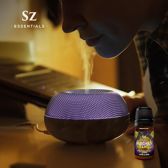 Buddha's Hand Essential Oil, 100% Pure, Extracted from The Most Fragrant Italian Finger Citron - Citrusy & Lemony Scent with Sweet Overtones - Therapeutic Grade & Vegan - 0.17oz (5ml)-Velvo Beauty