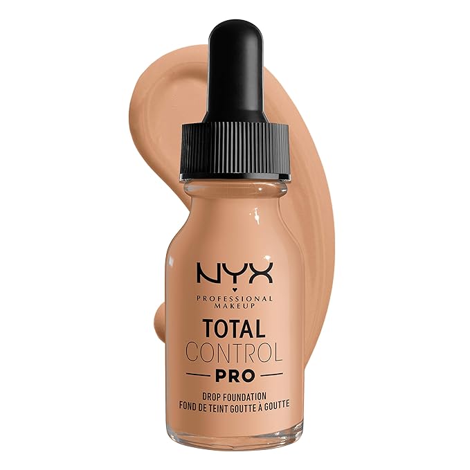 NYX PROFESSIONAL MAKEUP Total Control Pro Drop Foundation, Skin-True Buildable Coverage - Natural-Velvo Beauty